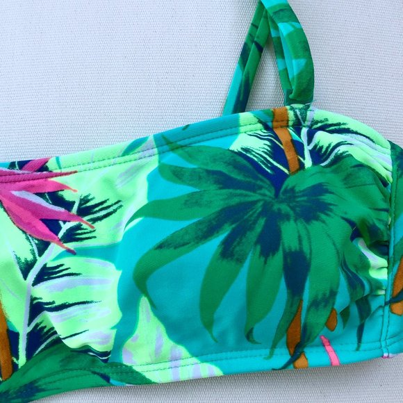 3/$25 Xhilaration -Tropical Palms Bikini T…. - Picture 3 of 8
